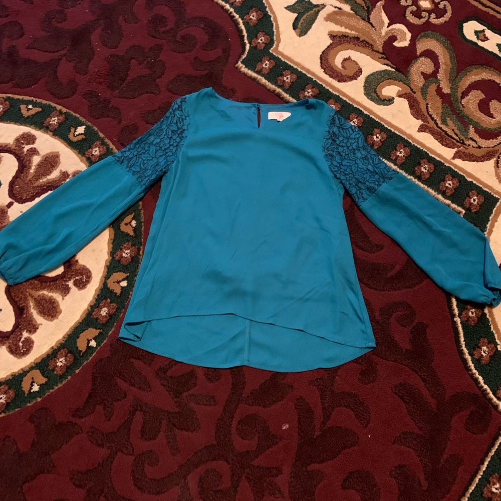 GB Girls blue long sleeve top.